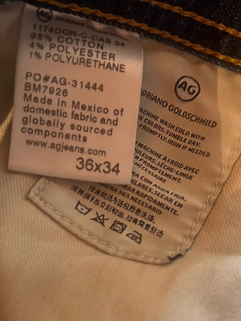 Ag Graduate Men’s Tailored Jeans Sz 36x34 - Picture 15 of 15